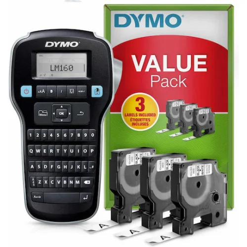 Ετικετογράφος DYMO Labelmanager 160 (QWERTY) with 3 D1 Tapes (2181011) (DYMLM160-SET)