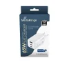 MediaRange Φορτιστής Χωρίς Καλώδιο GaN με Θύρα USB-A και 2 Θύρες USB-C 65W Power Delivery / Quick Charge 3.0 Λευκός (MRMA116-2)