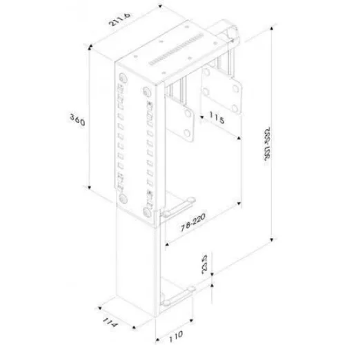 Newstar Βάση Γραφείου Πύργου Υπολογιστή CPU-D100BLACK