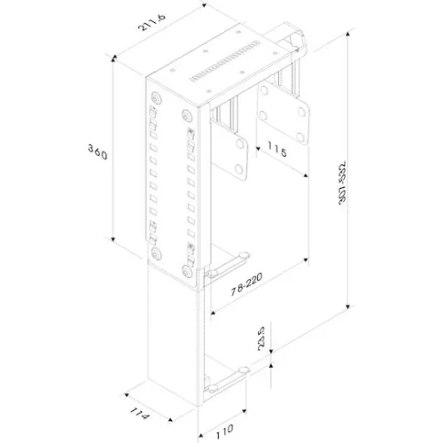 Newstar Βάση Γραφείου Πύργου Υπολογιστή CPU-D100BLACK