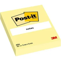 Αυτοκόλλητα Χαρτάκια 3M Post-it 76 x 51 mm (Κίτρινα) (1200 Φύλλα) (Πακέτο των 12) (656CY) (MMM656CY)