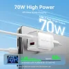 VENTION 2-Port USB (C + A) GaN Charger (70W/22.5W) with 5A USB-C to USB-C Cable (1M) EU-Plug Pink (TZ-FCGP0-EU) (VENTZ-FCGP0-EU)