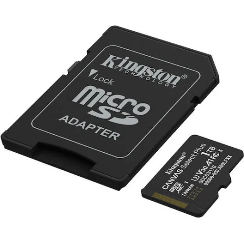 KINGSTON Memory Card MicroSD Canvas Select Plus SDCS3/1TB, Class 10, SD Adapter