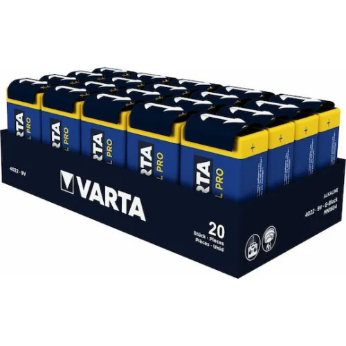 Varta Industrial PRO 6LR61/9V 4022 (tray) 20x Alkaline Battery  (VART12033)