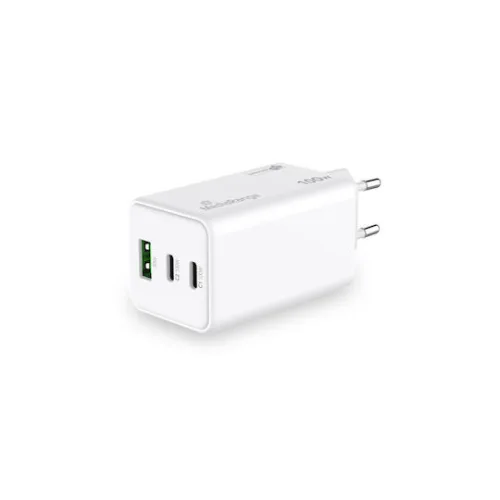 MediaRange Φορτιστής Χωρίς Καλώδιο GaN με Θύρα USB-A και 2 Θύρες USB-C 100W Power Delivery Λευκός (MRMA123)