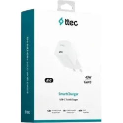 TTEC Φορτιστής Χωρίς Καλώδιο GaN με Θύρα USB-C 45W Power Delivery Λευκός (SmartCharger)