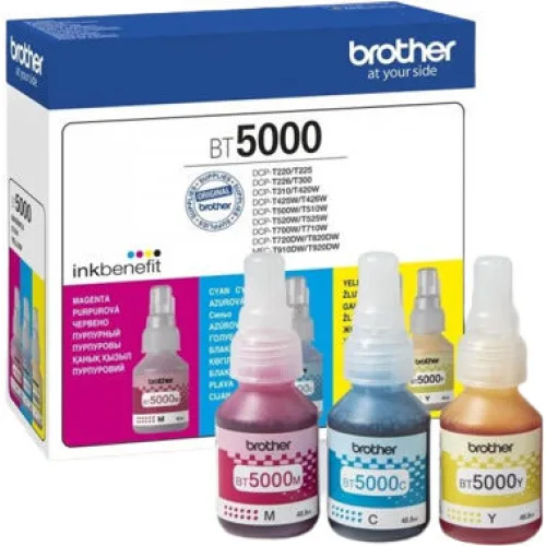 Brother BT5000 Γνήσιο Πακέτο 3 Μελανιών Εκτυπωτή InkJet Πολλαπλό (Color) (BT-5000CLVAL)