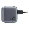 VENTION 3-Port USB (C+C+A) GaN Charger (70W/70W/22.5W) EU-Plug Gray (FEXH0-EU) (VENFEXH0-EU)