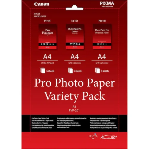 Canon PVP-201 Φωτογραφικό Χαρτί Pro Photo Paper Variety A4 (21x30) 300gr/m² για Εκτυπωτές Inkjet 15 ΦύλλαΚωδικός: 6211B021