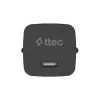 TTEC Φορτιστής Χωρίς Καλώδιο GaN με Θύρα USB-C 45W Power Delivery Μαύρος (SmartCharger)