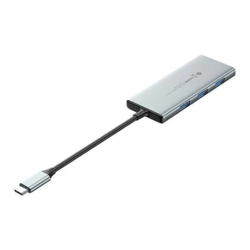 VENTION USB-C to HDMI/USB 3.0x3/SD/TF/PD Docking Station 0.15M Gray Aluminum Alloy Type (TOPHB) (VENTOPHB)