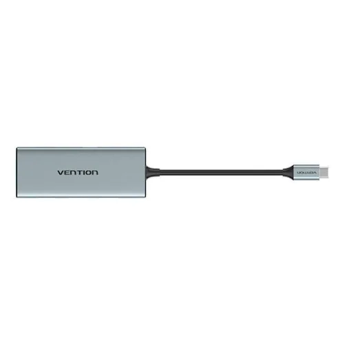 VENTION USB-C to HDMI/USB 3.0x3/SD/TF/PD Docking Station 0.15M Gray Aluminum Alloy Type (TOPHB) (VENTOPHB)