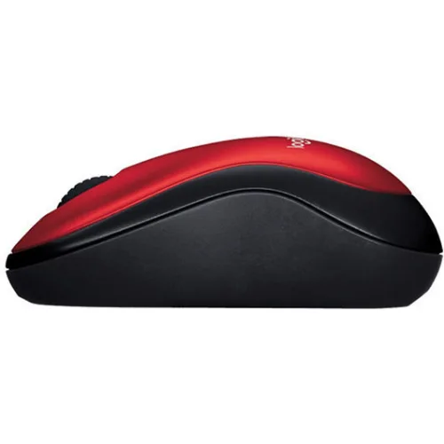 Logitech M185 Optical Mouse (Red, Wireless) (LOGM185BLKRED)
