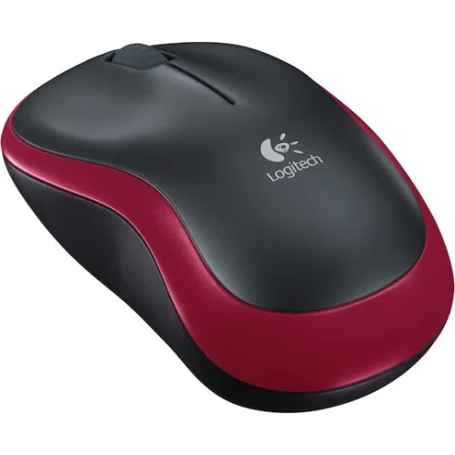 Logitech M185 Optical Mouse (Red, Wireless) (LOGM185BLKRED)