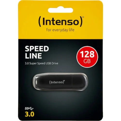 Intenso Speed Line 128GB USB 3.0 Stick Μαύρο