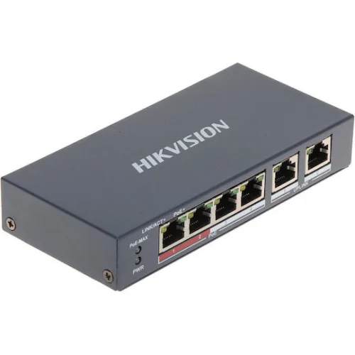 Hikvision 6 Port Unmanaged PoE Switch L2 Series (DS-3E0106P-E/M) (HKVDS-3E0106P-E-M)