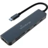 MediaRange USB Type-C® 6-in-1 multiport adapter, silver (MRCS519)