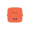 ttec SmartCharger GAN 45W PD Travel Fast Charger+ USB-C - USB-C 3A Cable Neon Orange (2SCG45CNT) (TTEC2SCG45CNT)