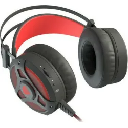 Genesis Gaming Headset Neon 360 with Microphone RGB Illuminated Vibration, Black Red (NSG-1107) (GNSNSG-1107)