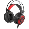 Genesis Gaming Headset Neon 360 with Microphone RGB Illuminated Vibration, Black Red (NSG-1107) (GNSNSG-1107)