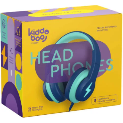 Kiddoboo P13 Ενσύρματα Παιδικά On Ear Ακουστικά Blue Sky