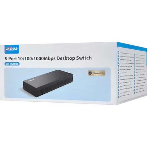 Dahua DH-SG1008 Unmanaged L2 Switch με 8 Θύρες Gigabit (1Gbps) Ethernet