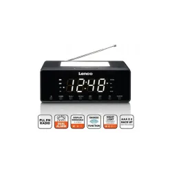 Lenco Επιτραπέζιο Ψηφιακό Ρολόι LED Μαύρο CR-540BK