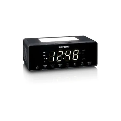 Lenco Επιτραπέζιο Ψηφιακό Ρολόι LED Μαύρο CR-540BK