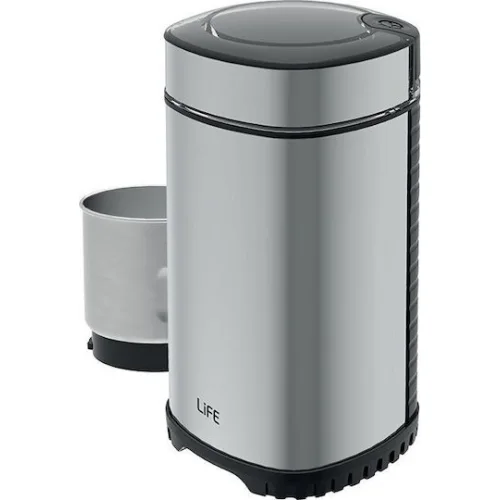 Life Arabica Ηλεκτρικός Μύλος Καφέ 150W με Χωρητικότητα 60gr ΑσημίΚωδικός: 221-0425
