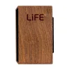 Life Noble Sapele Επιτραπέζιο Ψηφιακό Ρολόι LED Ξύλινο με Ξυπνητήρι Καφέ