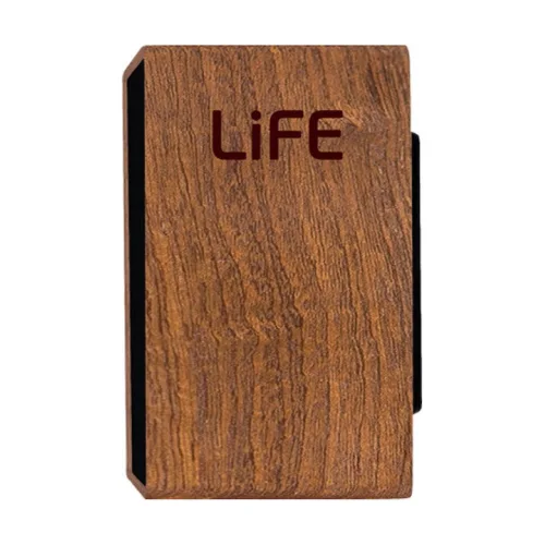 Life Noble Sapele Επιτραπέζιο Ψηφιακό Ρολόι LED Ξύλινο με Ξυπνητήρι Καφέ