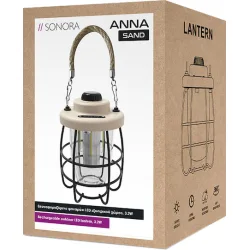 Sonora Φανάρι Led Επαναφορτιζόμενο για Camping 170lm 3.2W Μπεζ
Κωδικός: 230-0095