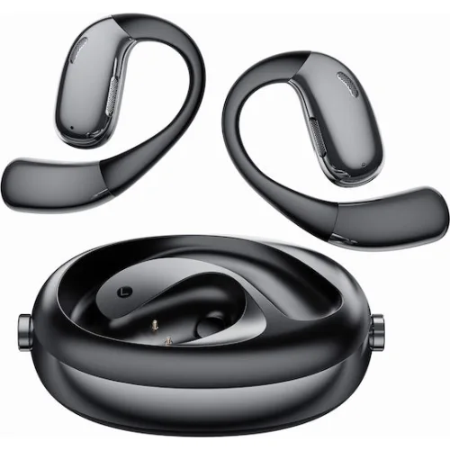 Bluetooth ακουστικά handsfree με τεχνολογία ΑΙ για αυτόματη μετάφραση ομιλίας, σε μαύρο χρώμα