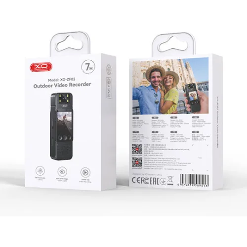 XO ZF02 128GB Action Camera Full HD (1080p) με Οθόνη 1.3" Μαύρη