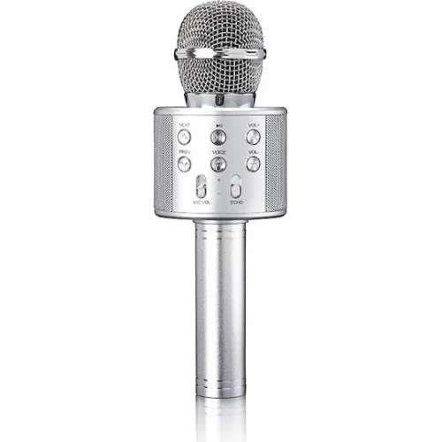 Lenco Μικρόφωνο Karaoke Ασύρματο BMC-040SI Ασημί