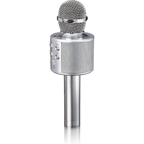 Lenco Μικρόφωνο Karaoke Ασύρματο BMC-040SI Ασημί