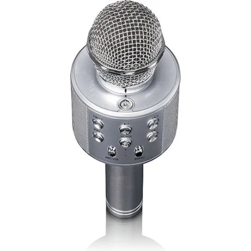 Lenco Μικρόφωνο Karaoke Ασύρματο BMC-040SI Ασημί