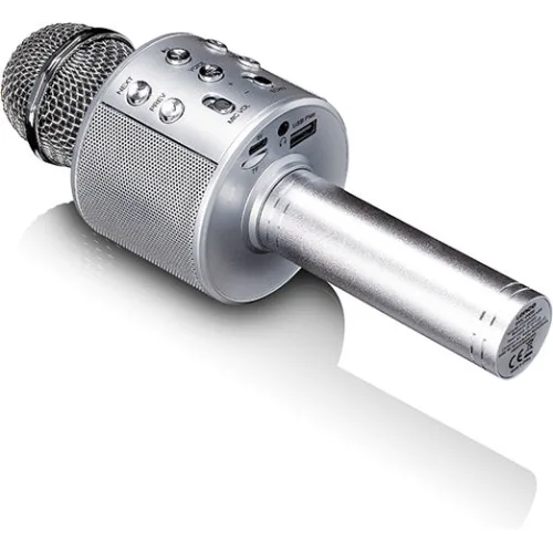 Lenco Μικρόφωνο Karaoke Ασύρματο BMC-040SI Ασημί
