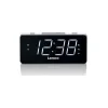 Lenco CR-18 Επιτραπέζιο Ψηφιακό Ρολόι LED Πλαστικό με Ξυπνητήρι & Ραδιόφωνο Λευκό CR-18