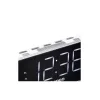 Lenco CR-18 Επιτραπέζιο Ψηφιακό Ρολόι LED Πλαστικό με Ξυπνητήρι & Ραδιόφωνο Λευκό CR-18
