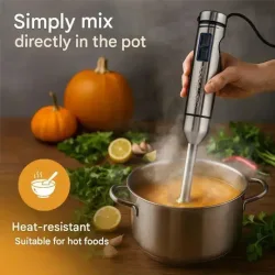 Profi Cook Ραβδομπλέντερ με Ανοξείδωτη Ράβδο 1000W ΑσημίΚωδικός: PC-SM 1317
