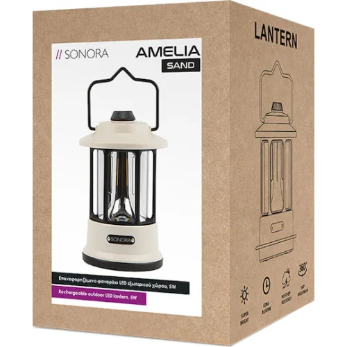 Sonora Φανάρι Led Επαναφορτιζόμενο για Camping με Powerbank 170lm 5W ΜπεζΚωδικός: 230-0098