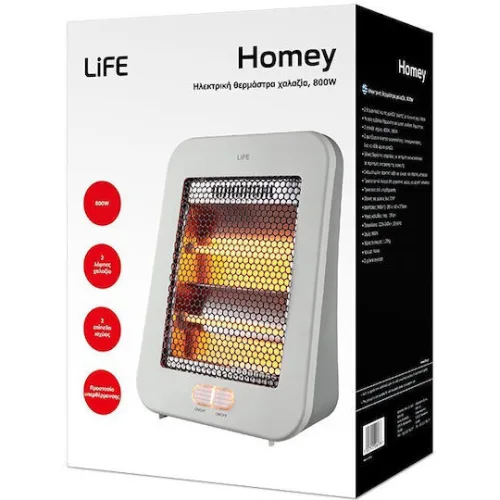 Ηλεκτρική θερμάστρα χαλαζία, 800W