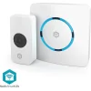 Ασύρματο plug-in smart εσωτερικό κουδούνι με σειρήνα, σε λευκό χρώμα.