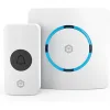 Ασύρματο plug-in smart εσωτερικό κουδούνι με σειρήνα, σε λευκό χρώμα.