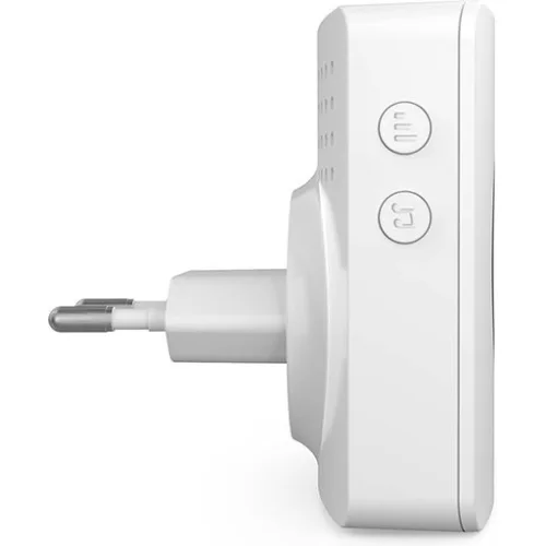Ασύρματο plug-in smart εσωτερικό κουδούνι με σειρήνα, σε λευκό χρώμα.