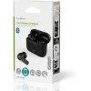 Bluetooth ακουστικά handsfree με θήκη φόρτισης και λειτουργία environmental noise cancelling (ENC), σε μαύρο χρώμα.