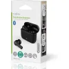Bluetooth ακουστικά handsfree με θήκη φόρτισης και λειτουργία environmental noise cancelling (ENC), σε μαύρο χρώμα.