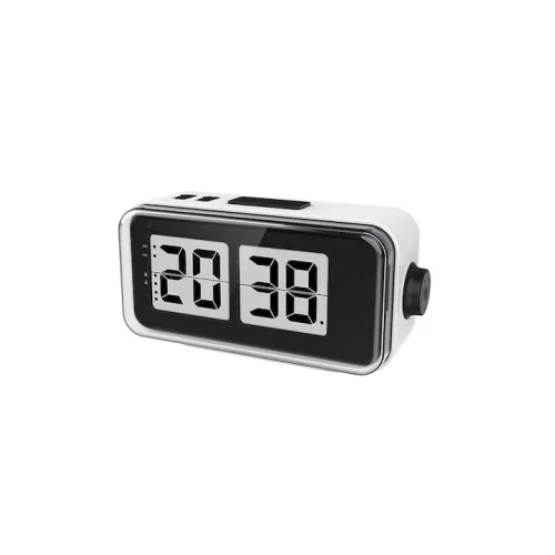 Life Desk Flip Επιτραπέζιο Ψηφιακό Ρολόι LED με Ξυπνητήρι Πορτοκαλί 221-0458