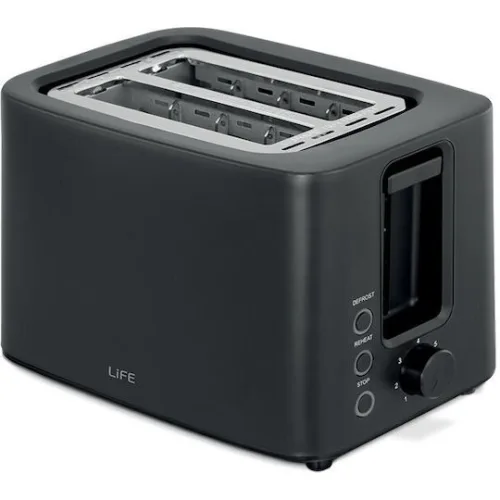 Life Crunchy Φρυγανιέρα 2 Θέσεων 750W ΜαύρηΚωδικός: 221-0444